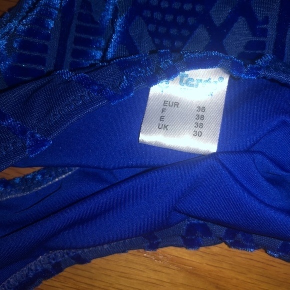 TERES two piece bikini padded top purchased in Easter Europe royal blue - Picture 3 of 5